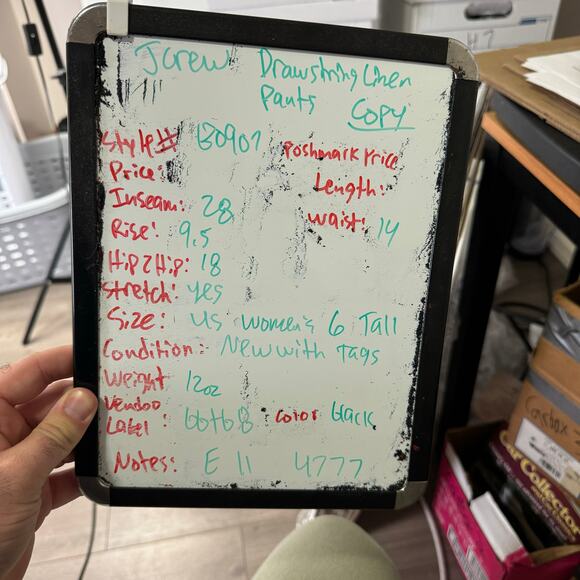 J Crew Linen Cotton Blend Drawstring Casual Pants US Women's 6 Tall New - Picture 7 of 7